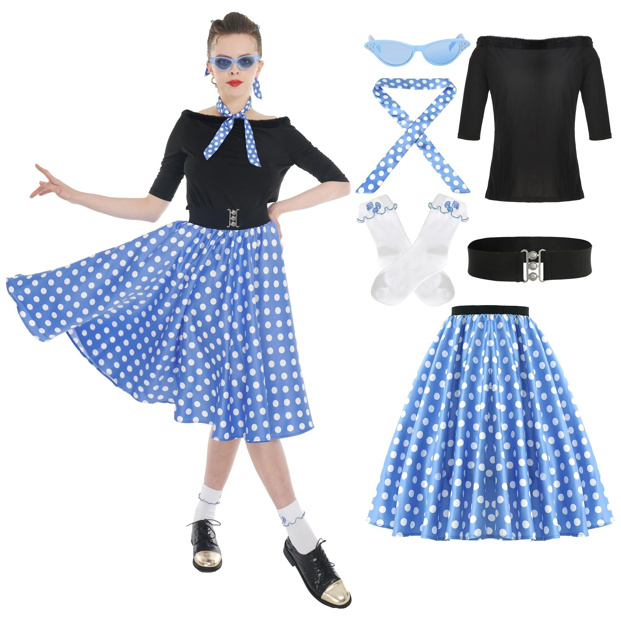 5247 Sock Hop Outfits Women, 1950s Poodle Skirts, Poodle